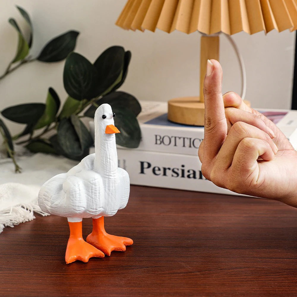 Statue en résine du geste "Va te faire voir" – Décoration humoristique du majeur pour bureau