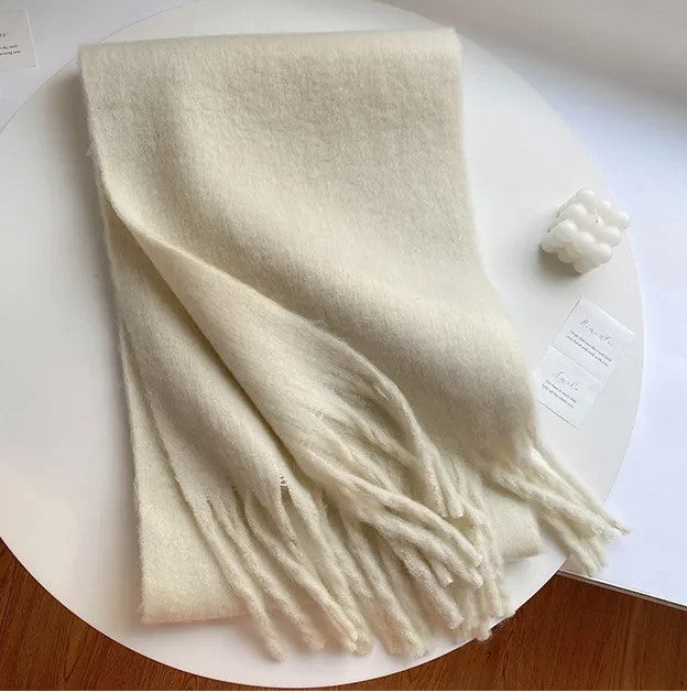 Écharpe surdimensionnée en laine douce avec franges – Accessoire d'hiver élégant 16