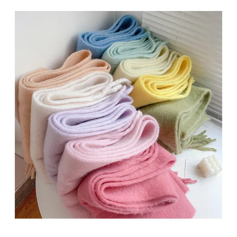 Écharpe surdimensionnée en laine douce avec franges – Accessoire d'hiver élégant 8