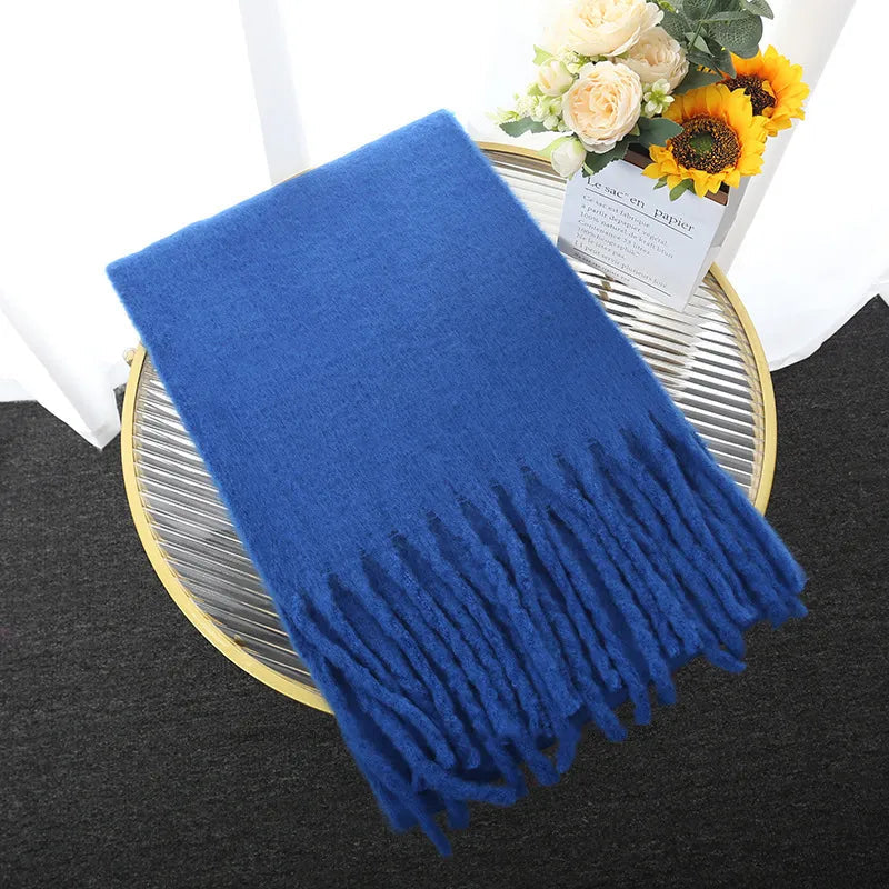 Écharpe surdimensionnée en laine douce avec franges – Accessoire d'hiver élégant 9