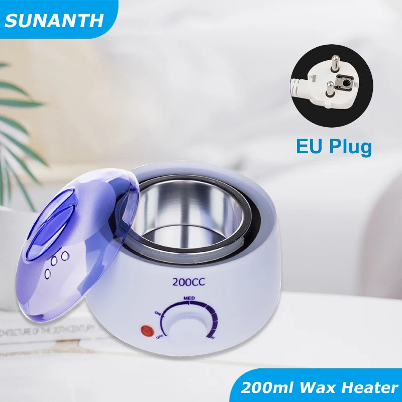 Chauffe-cire électrique pour épilation – Appareil à cire à chauffage rapide avec capacité de 200ML/500ML, conception durable en ABS et acier inoxydable