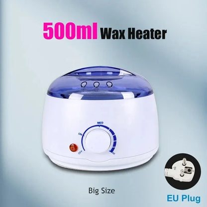 Chauffe-cire électrique pour épilation – Appareil à cire à chauffage rapide avec capacité de 200ML/500ML, conception durable en ABS et acier inoxydable