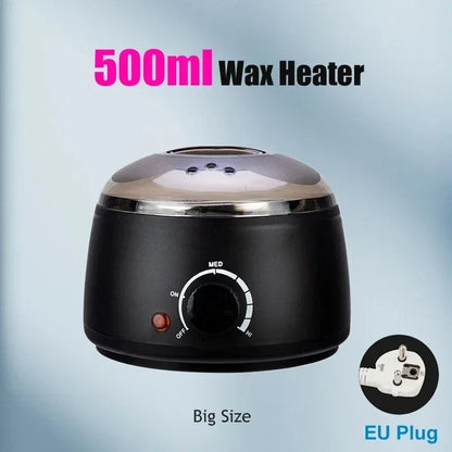 Chauffe-cire électrique pour épilation – Appareil à cire à chauffage rapide avec capacité de 200ML/500ML, conception durable en ABS et acier inoxydable