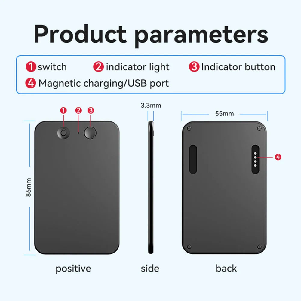 Enregistreur vocal intelligent portable avec mémoire de 8 Go à 128 Go et traduction multilingue