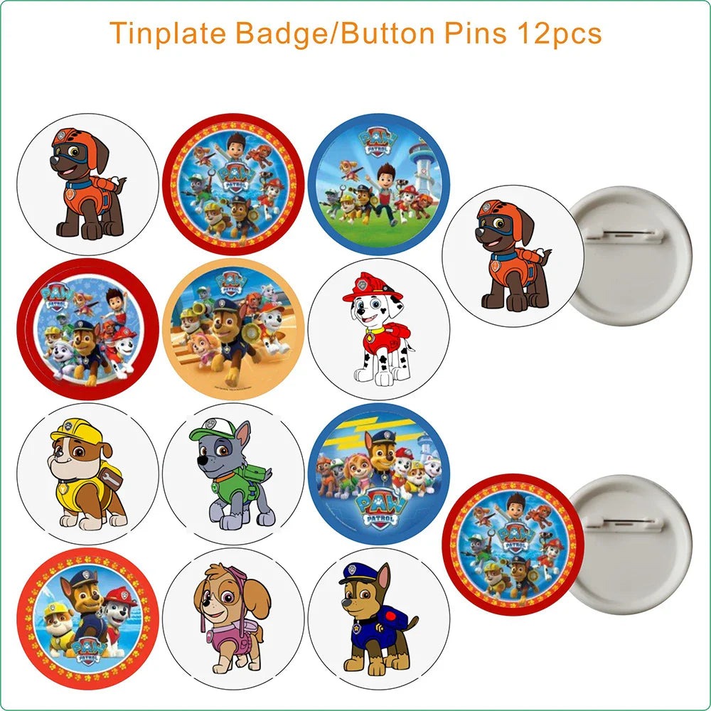 Paw Patrol Birthday Gift Set with Stickers, Bracelets, and Gift Bags for Children – 10 Pieces