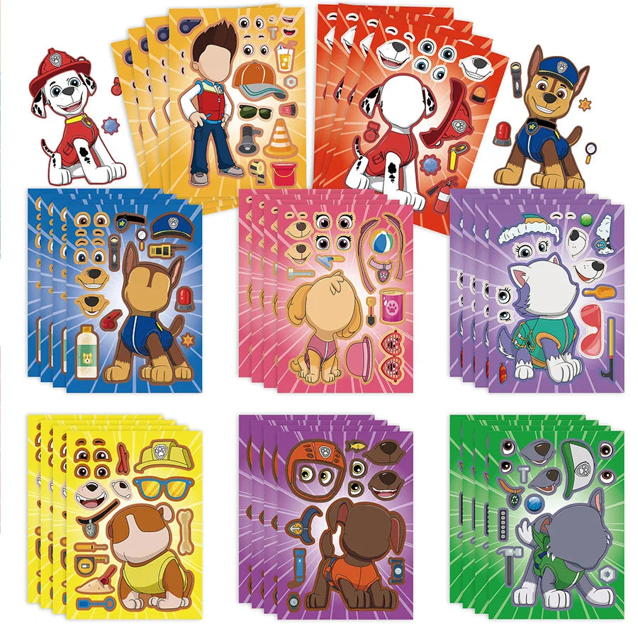 Paw Patrol Birthday Gift Set with Stickers, Bracelets, and Gift Bags for Children – 10 Pieces