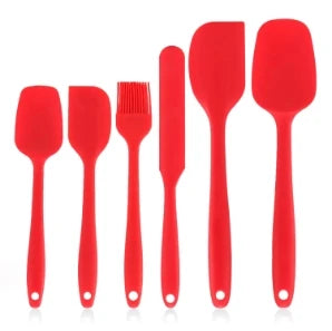 Set of 6 Heat-Resistant Silicone Spatulas for Cooking