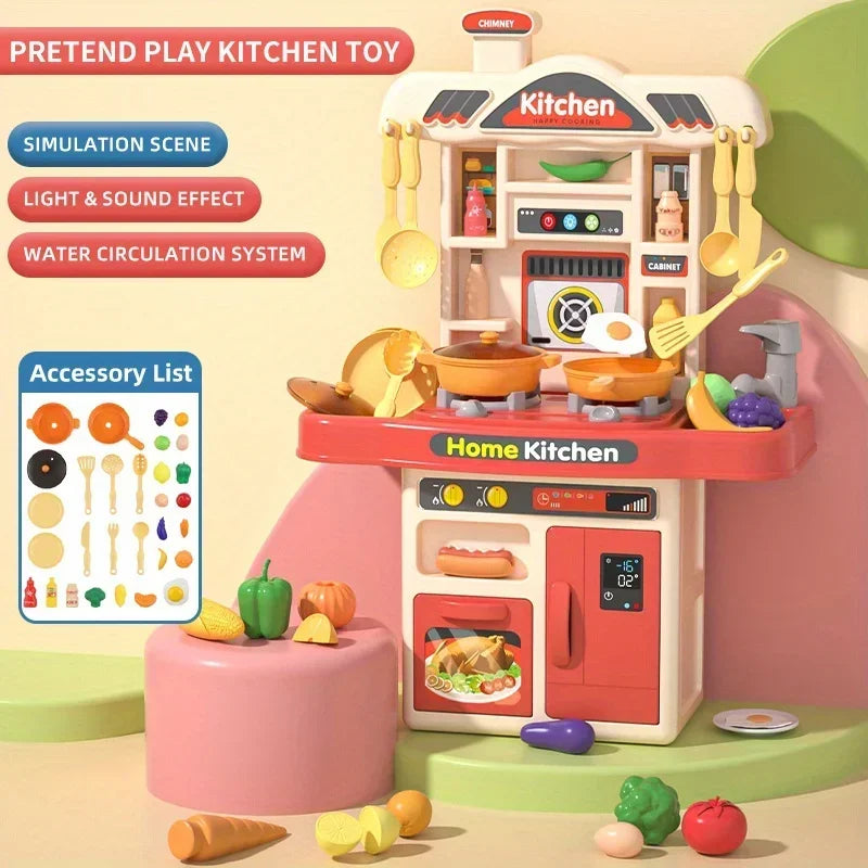 Interactive Kitchen Play Set for Children with Sound and Light Effects – Educational Toy for 3 Years and Up