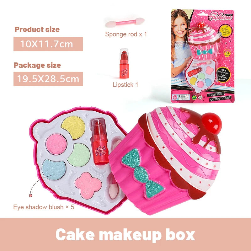 Children's Makeup Toy Set – Simulation Kit with Lipstick and Eyeshadow in Safe and Durable Plastic