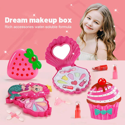Children's Makeup Toy Set – Simulation Kit with Lipstick and Eyeshadow in Safe and Durable Plastic