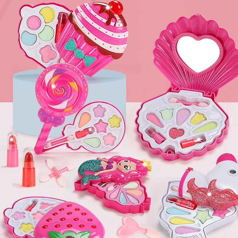 Children's Makeup Toy Set – Simulation Kit with Lipstick and Eyeshadow in Safe and Durable Plastic