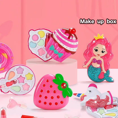 Children's Makeup Toy Set – Simulation Kit with Lipstick and Eyeshadow in Safe and Durable Plastic