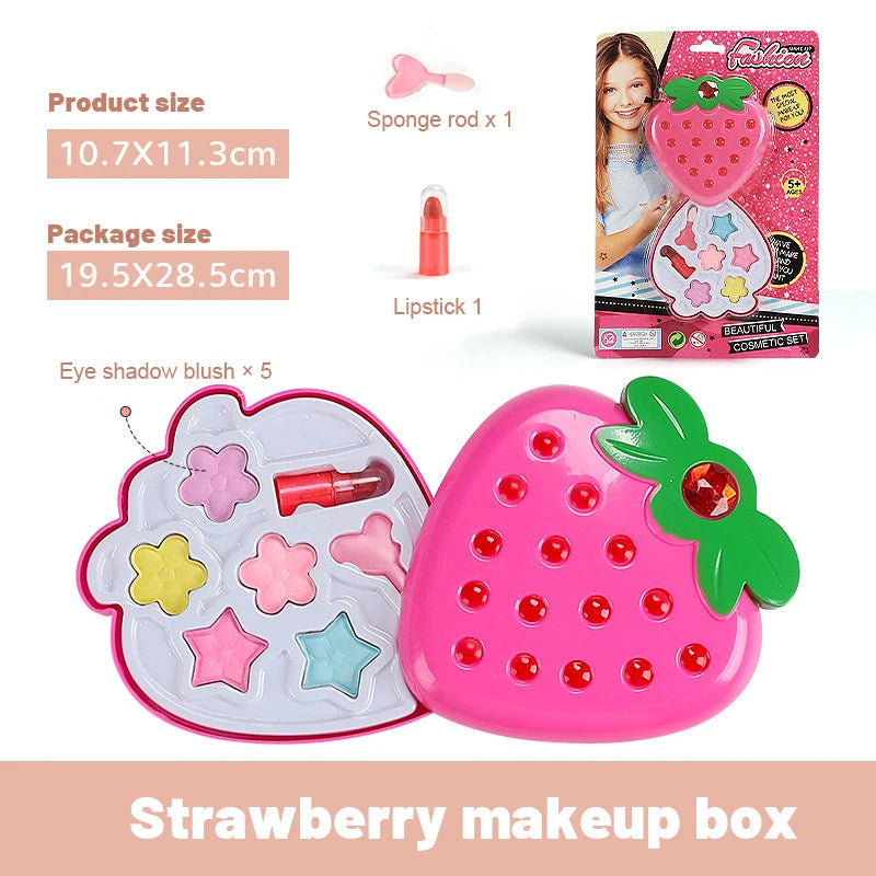 Children's Makeup Toy Set – Simulation Kit with Lipstick and Eyeshadow in Safe and Durable Plastic
