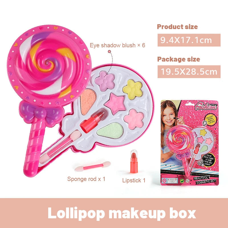 Children's Makeup Toy Set – Simulation Kit with Lipstick and Eyeshadow in Safe and Durable Plastic
