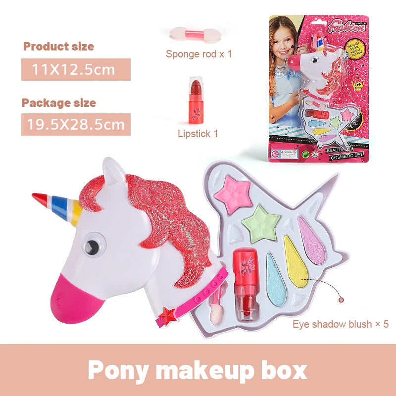 Children's Makeup Toy Set – Simulation Kit with Lipstick and Eyeshadow in Safe and Durable Plastic