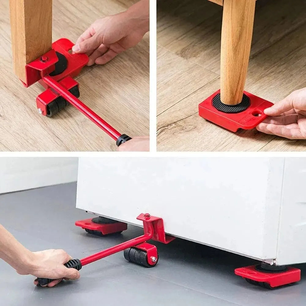 Ensemble de roulettes de transport pour meubles – Outil de levage robuste pour déménagement, capacité de 300 kg, usage intérieur et extérieur