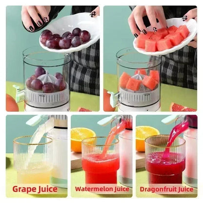 Extracteur de jus électrique portable USB pour agrumes - 400 ml, conception en spirale, séparation des résidus