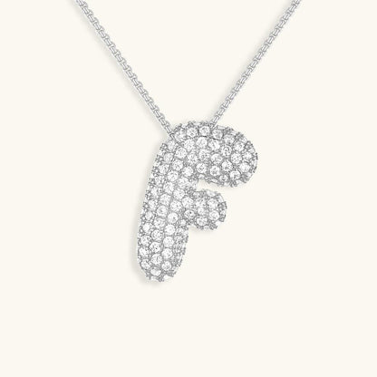 Variant image for Collier Femme Or 18 Carats avec Pendentif Initial et Diamant Simulant 18 pouces-32