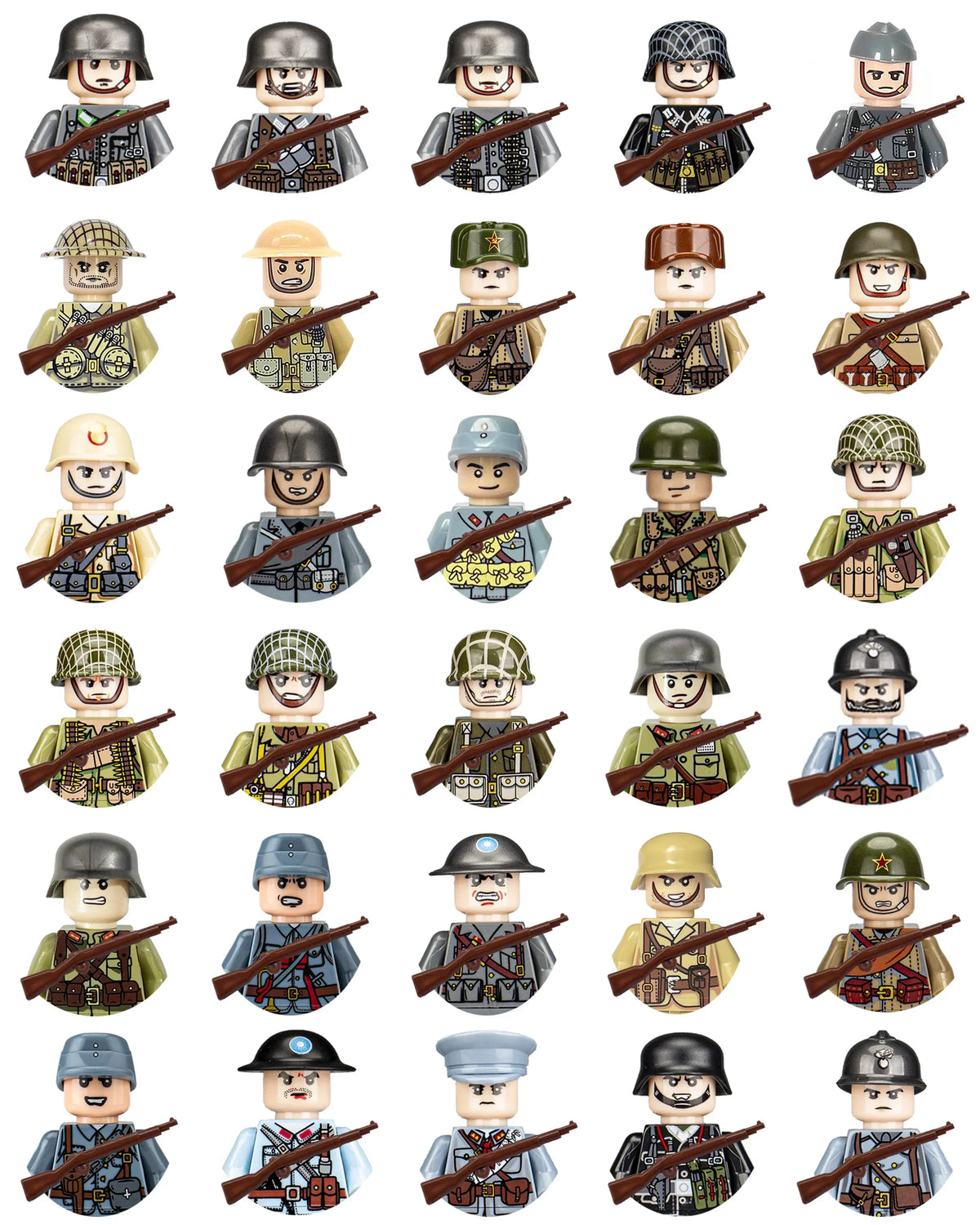 World War II Military Figurines – Army Building Blocks for Children