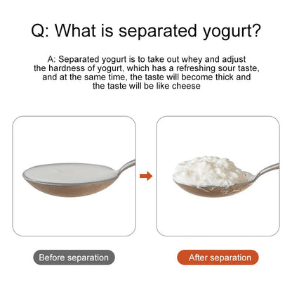 Filtre à yaourt en acier inoxydable pour séparation du petit-lait – Passoire durable et pratique