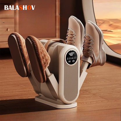Sèche-chaussures électrique pliable avec minuterie – Chauffe-chaussures domestique intelligent et chauffage portatif