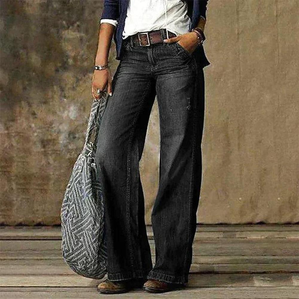 Pantalon ajusté élégant pour femme en tissu doux – Polyvalent pour toutes les occasions, couleur bleu, gris ou beige