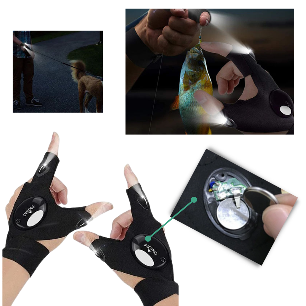 Waterproof LED Gloves with Lighting – Comfortable for Camping and Repairs