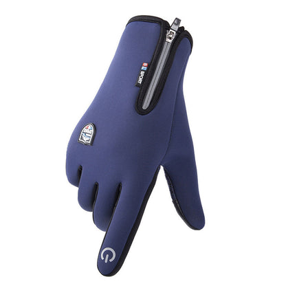 Gants Unisexes Chauds en Néoprène avec Écran Tactile et Manchette Zippée – Résistants à l'Eau, Idéaux pour Cyclisme et Course 3