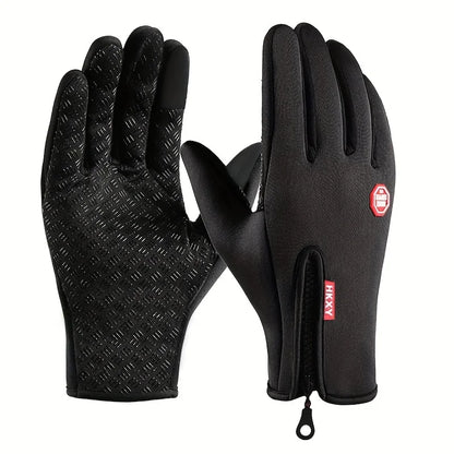 Gants d'hiver antidérapants à écran tactile pour le vélo et la conduite – Chaleur et protection contre le vent, noir, gris, bleu