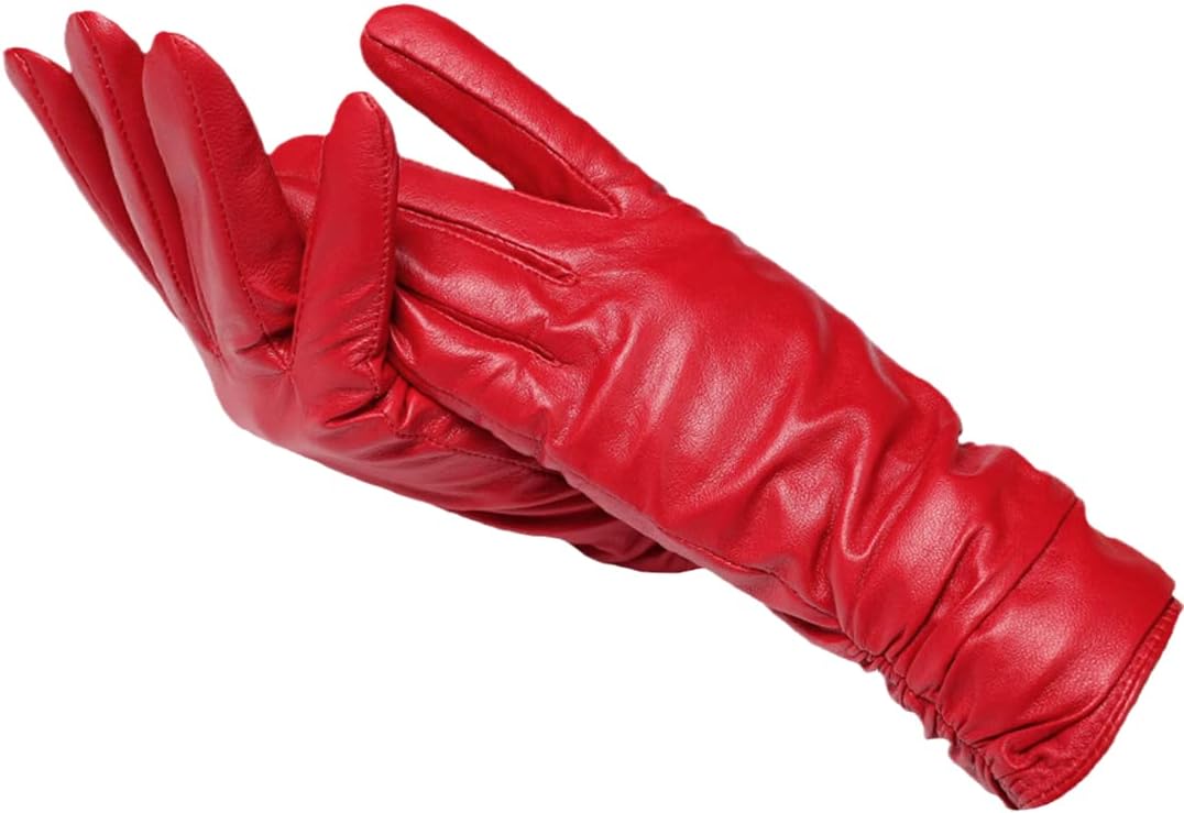 Gants en Cuir Femme Doux avec Doublure en Laine – Élégance et Confort pour Hiver 1