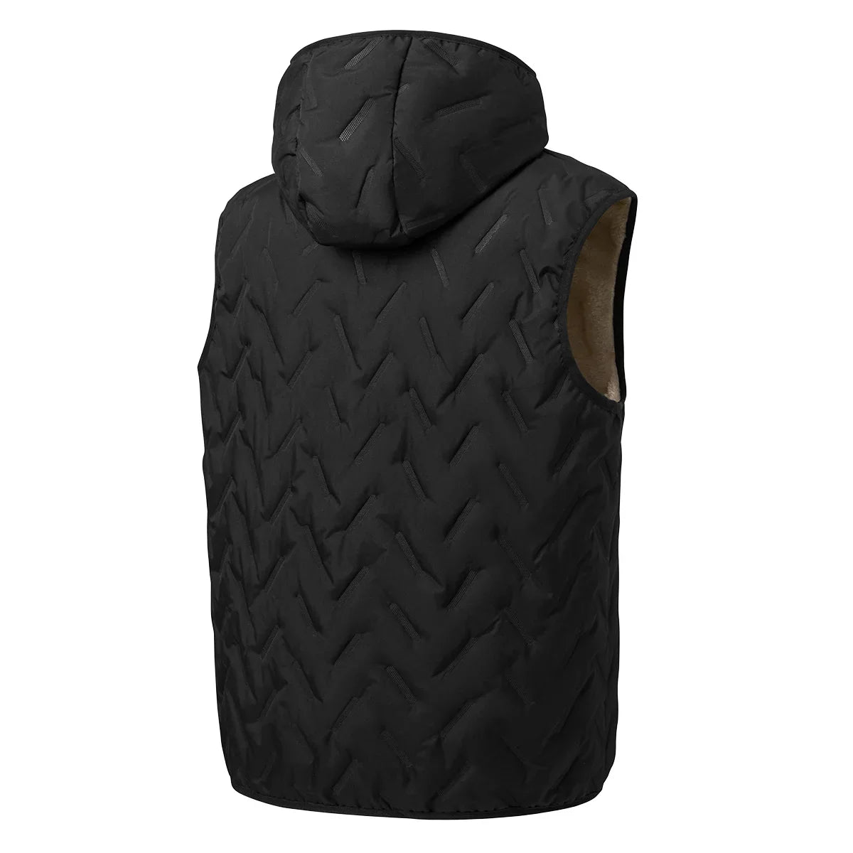 Gilet matelassé en duvet isolant pour homme avec capuche et poches zippées - matelassé pour l'automne et l'hiver
