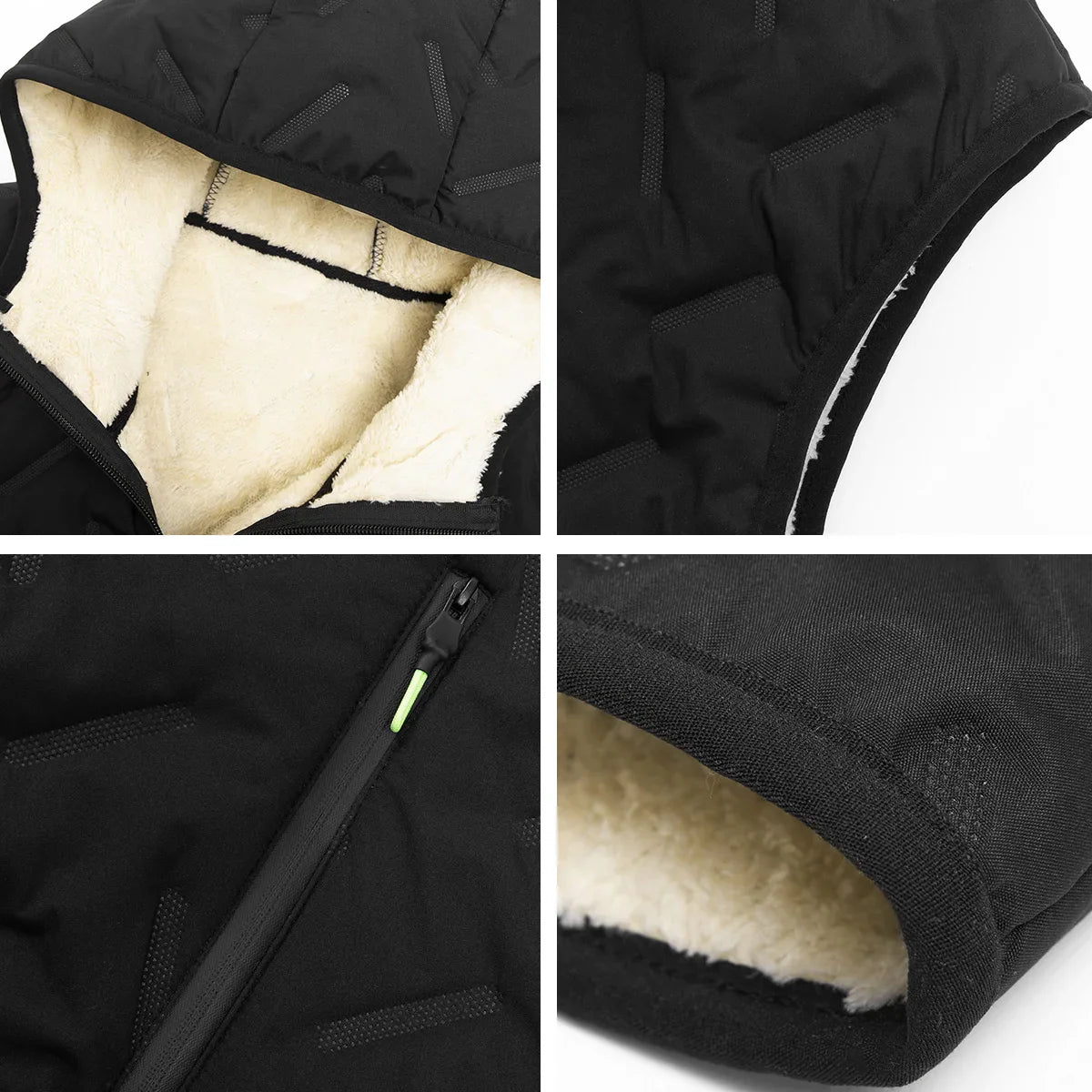 Gilet matelassé en duvet isolant pour homme avec capuche et poches zippées - matelassé pour l'automne et l'hiver