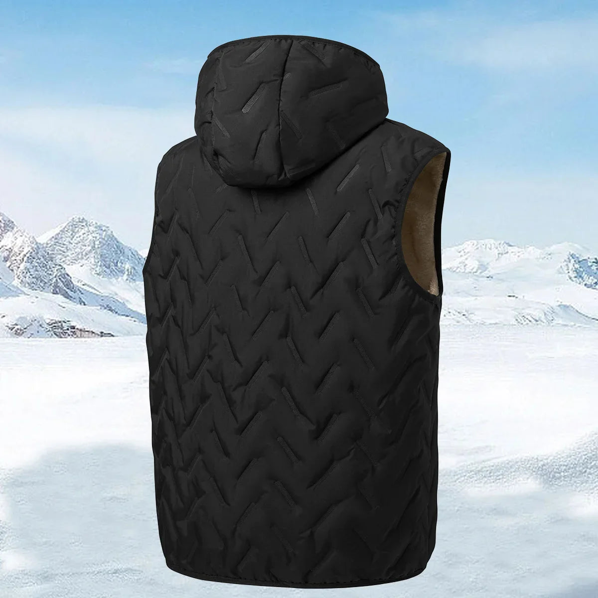 Veste sans manches à capuche pour homme avec doublure en polaire – Idéale pour l'automne et l'hiver