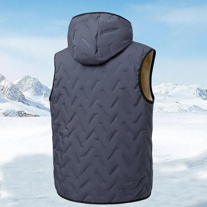 Veste sans manches à capuche pour homme avec doublure en polaire – Idéale pour l'automne et l'hiver