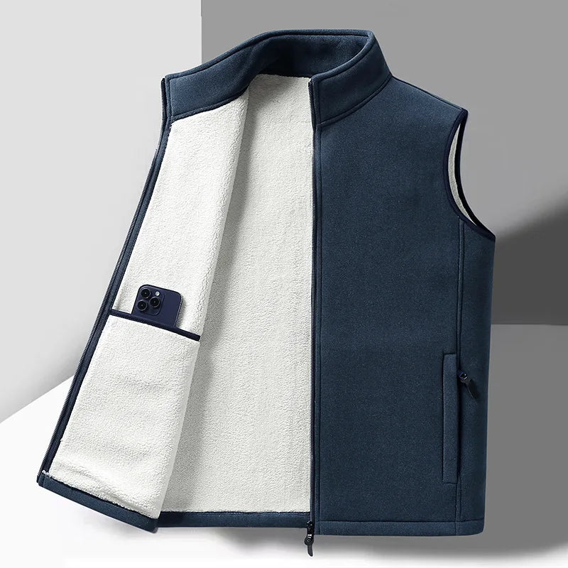 Gilet sans manches en polaire pour homme – Chaud et confortable pour l'hiver