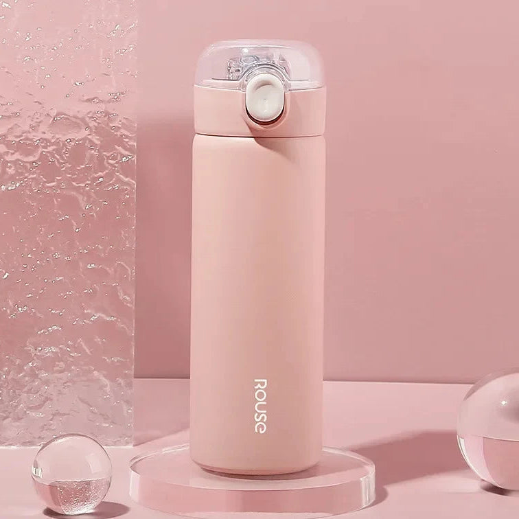 Bouteille Isotherme en Acier Inoxydable 380 ml avec Paille pour Filles