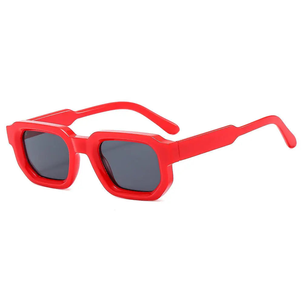Lunettes de soleil UV400 Carré Rouge pour hommes et femmes – Accessoire tendance et protecteur