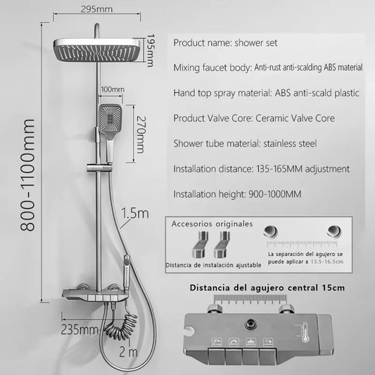 Gryphon Shower Set | Anti-Rust, Wall-Mounted