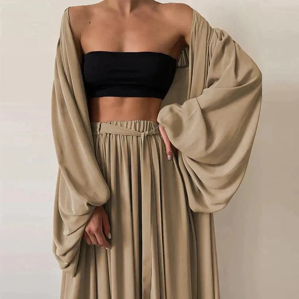 Ensemble élégant pour femme 3 pièces en tissu de haute qualité – Polyvalent et confortable pour toutes les occasions