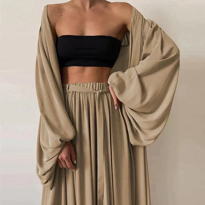 Ensemble élégant pour femme 3 pièces en tissu de haute qualité – Polyvalent et confortable pour toutes les occasions