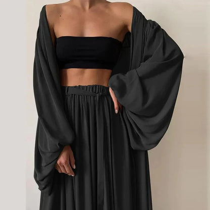 Ensemble élégant pour femme 3 pièces en tissu de haute qualité – Polyvalent et confortable pour toutes les occasions