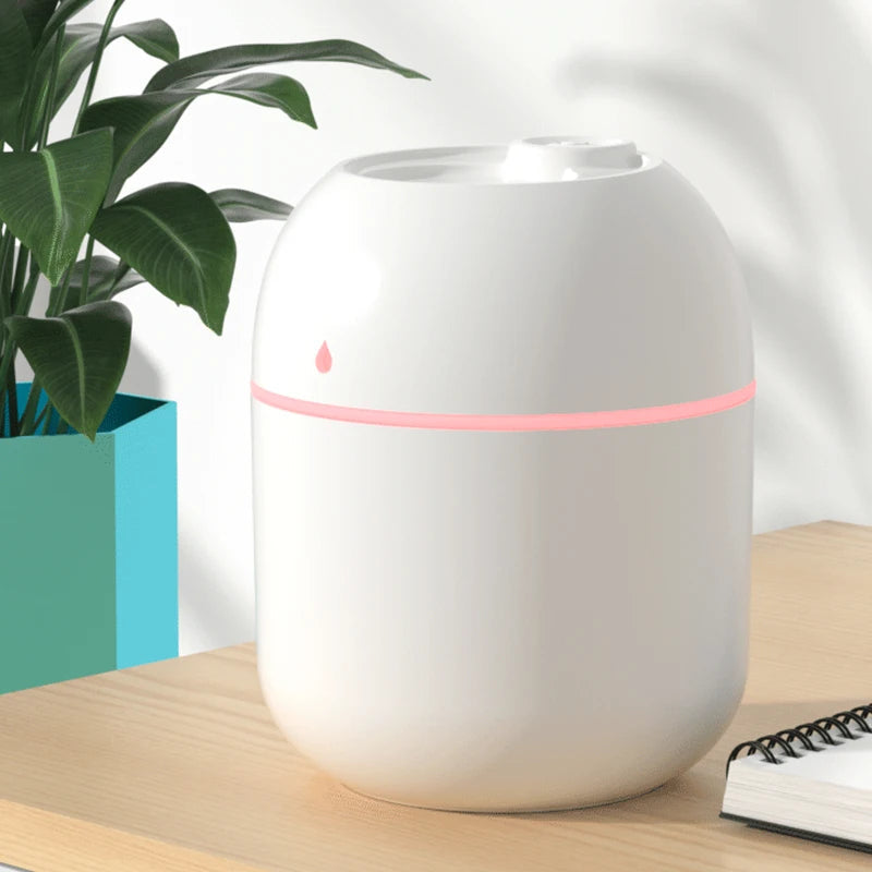 Mini humidificateur d'air portatif à ultrasons USB avec lampe DEL – Diffuseur d'arômes pour pièce et voyage