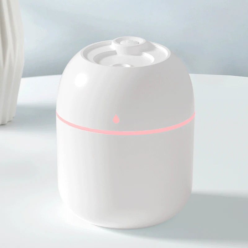 Mini humidificateur d'air portatif à ultrasons USB avec lampe DEL – Diffuseur d'arômes pour pièce et voyage