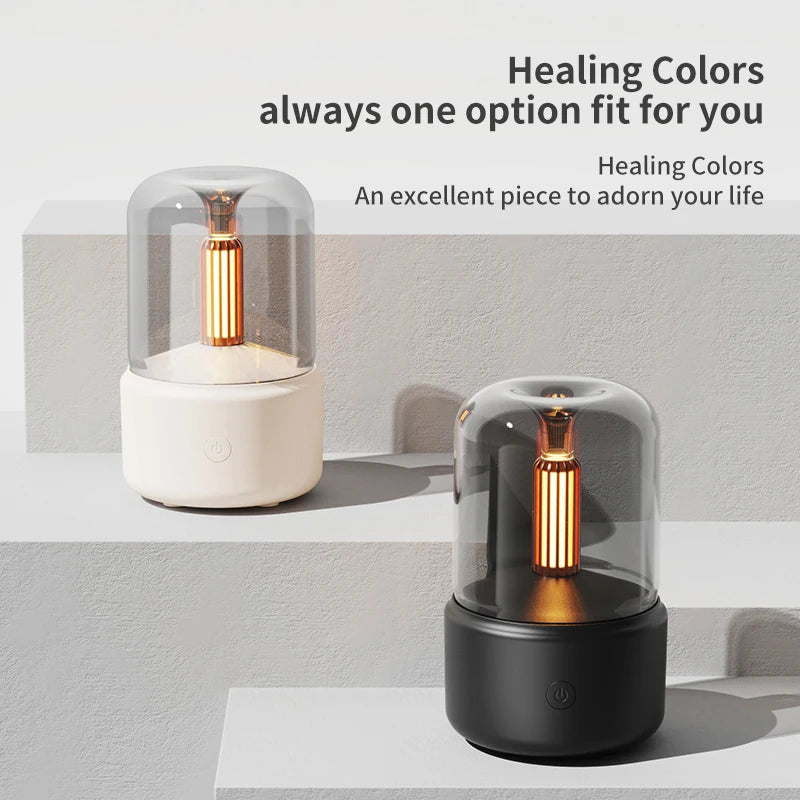 Humidificateur de bureau USB avec fonction d'aromathérapie et éclairage d'ambiance
