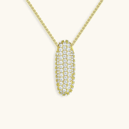Variant image for Collier Femme Or 18 Carats avec Pendentif Initial et Diamant Simulant 18 pouces-9