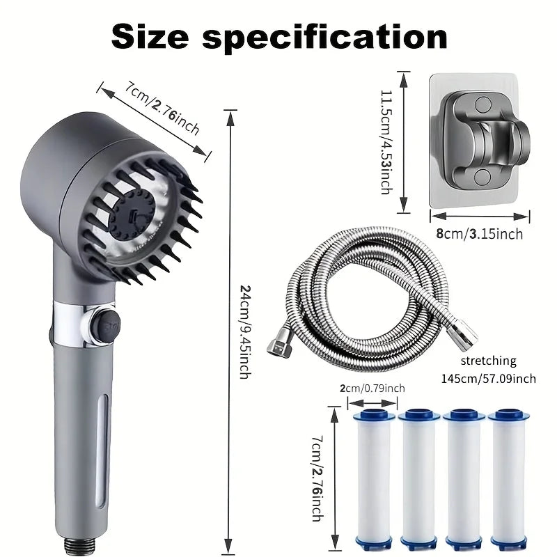 IonDrop Shower Head | Handheld Filter, Turbocharger, Multiple Spray Modes