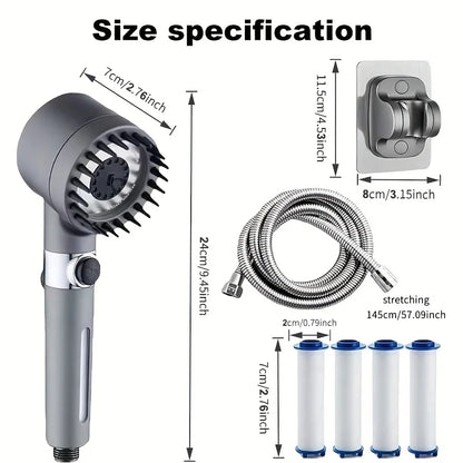IonDrop Shower Head | Handheld Filter, Turbocharger, Multiple Spray Modes
