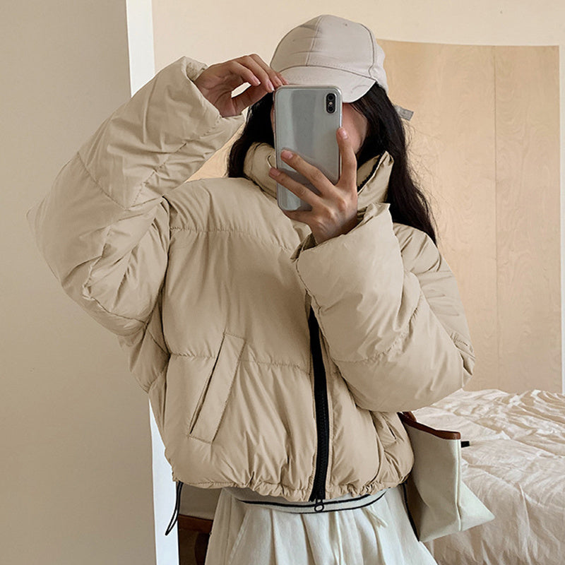 Ivy Cropped Puffer Coat | Boxy Polyester, Lightweight Warmth