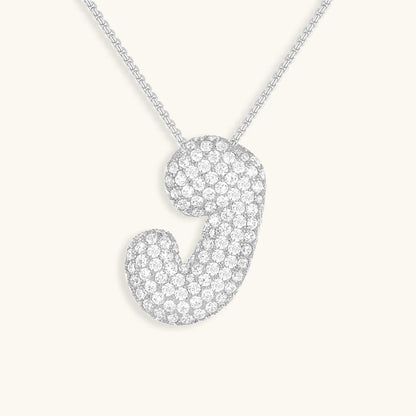 Variant image for Collier Femme Or 18 Carats avec Pendentif Initial et Diamant Simulant 18 pouces-36