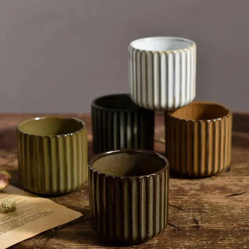 Tasse à thé en céramique rétro de style japonais – Tasse polyvalente en porcelaine pour saké et café